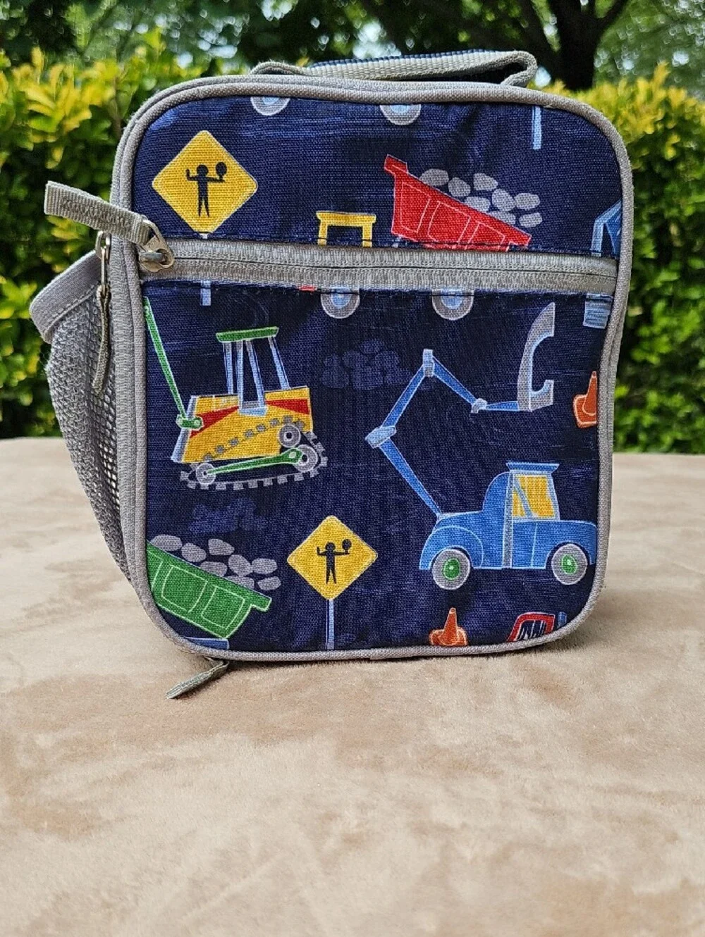 Pottery Barn Kids Navy Construction Print Backpack Set